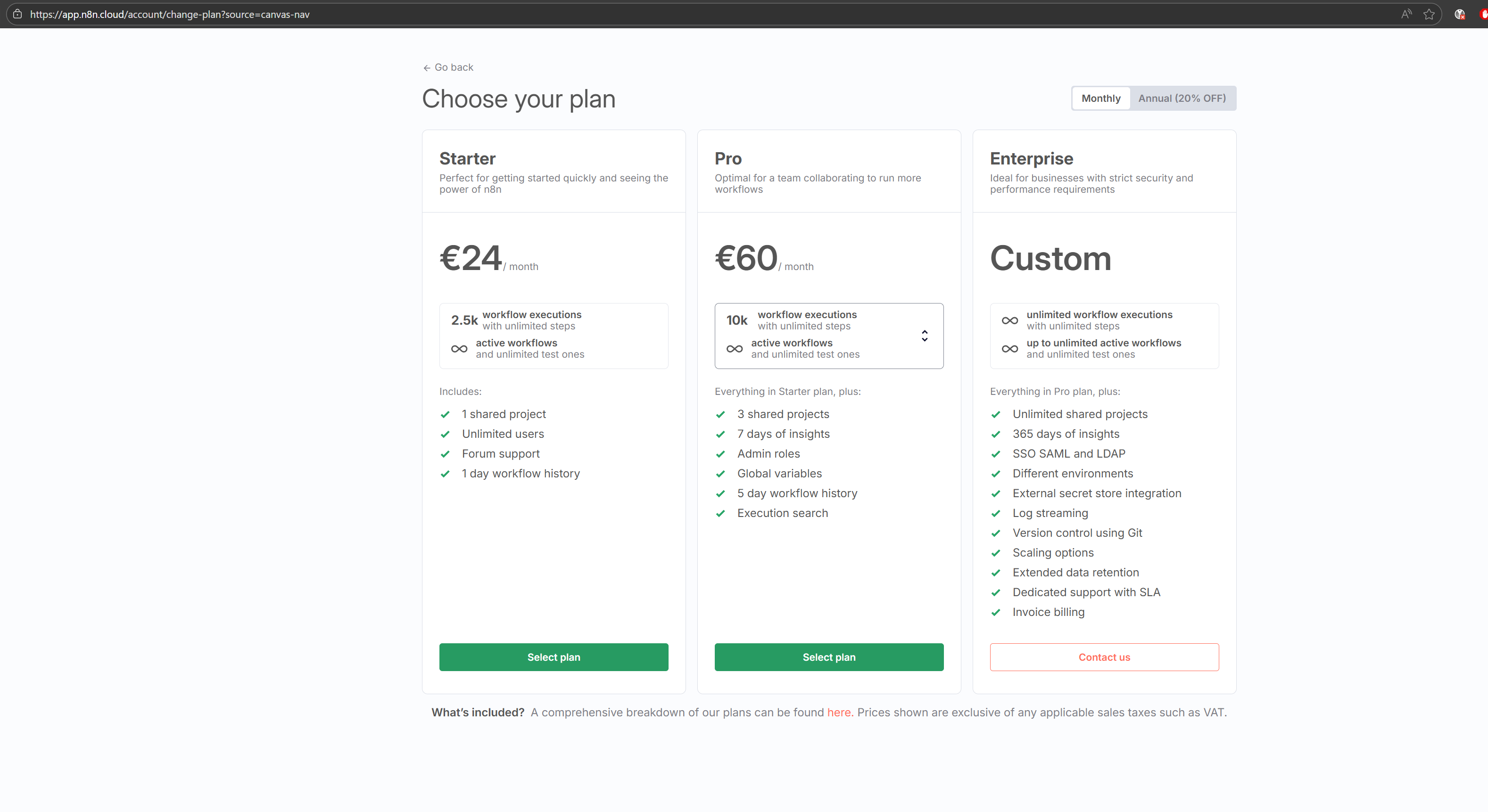N8ncloud Pricing